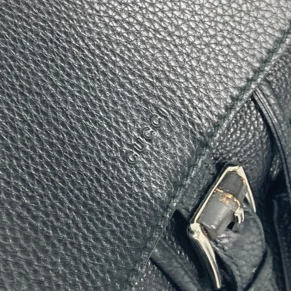 GUCCI Black Bamboo Backpack - Picture 10 of 16